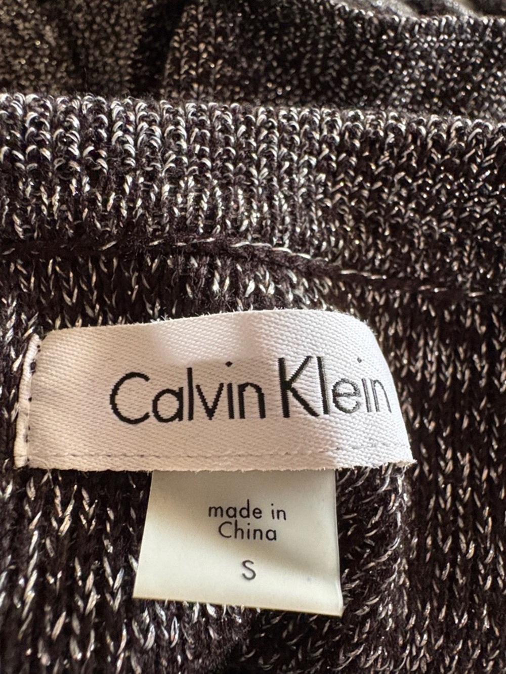 Calvin Klein Metallic Grey Sweater Dress Size Small New - Picture 8 of 9